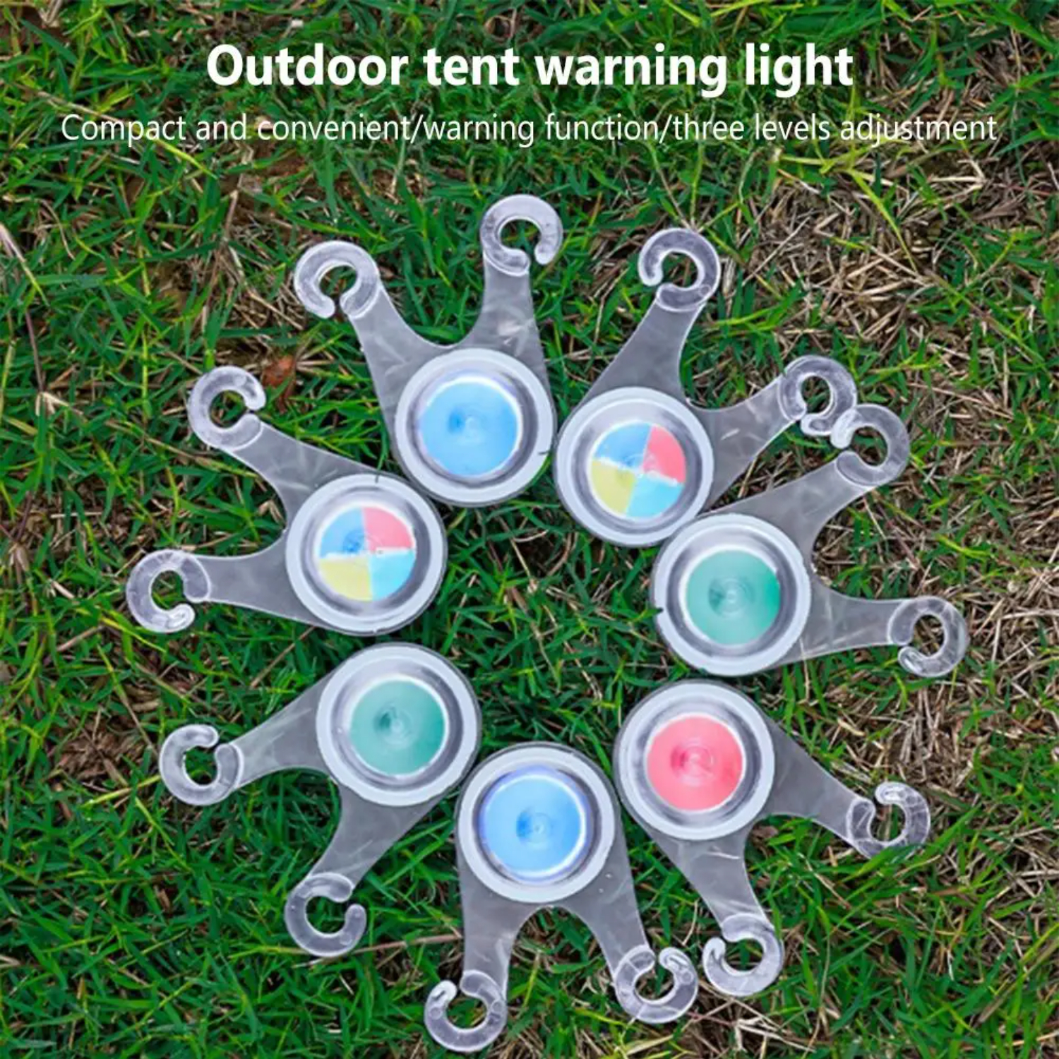 Outdoor Camping Lights String - 10Pcs Waterproof LED Tent String Rope