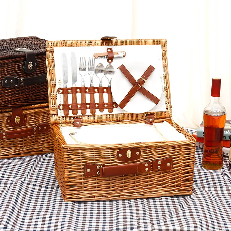 Outdoor Camping Food - Family outing picnic basket, outdoor camping