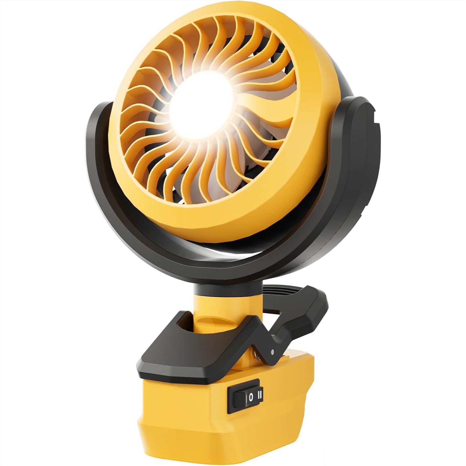 Outdoor Camping Fans - Cordless Portable Clip Fan With LED