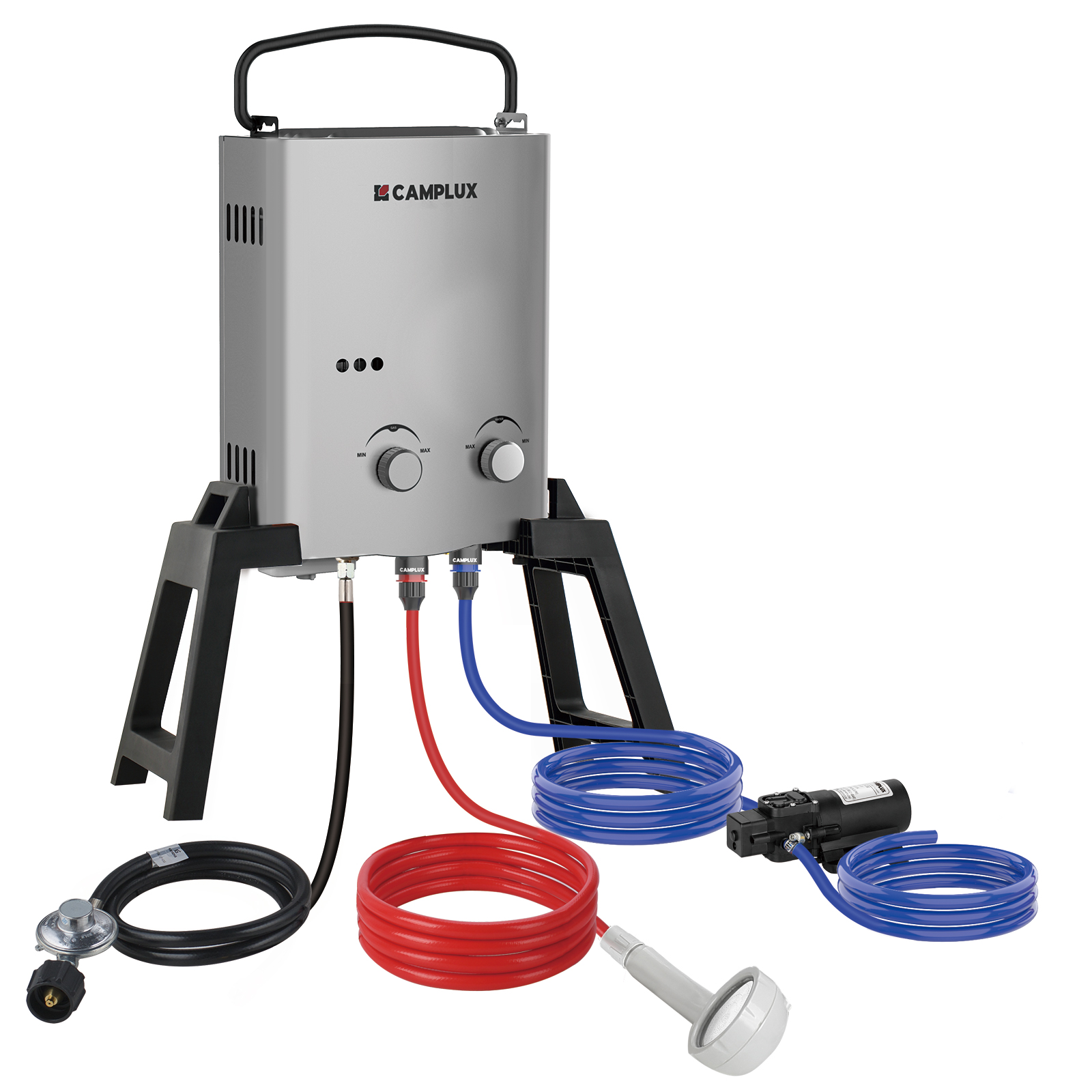 Outdoor Camping Hot Water Heater - CAMPLUX 1.32GPM Propane Tankless Water Heater