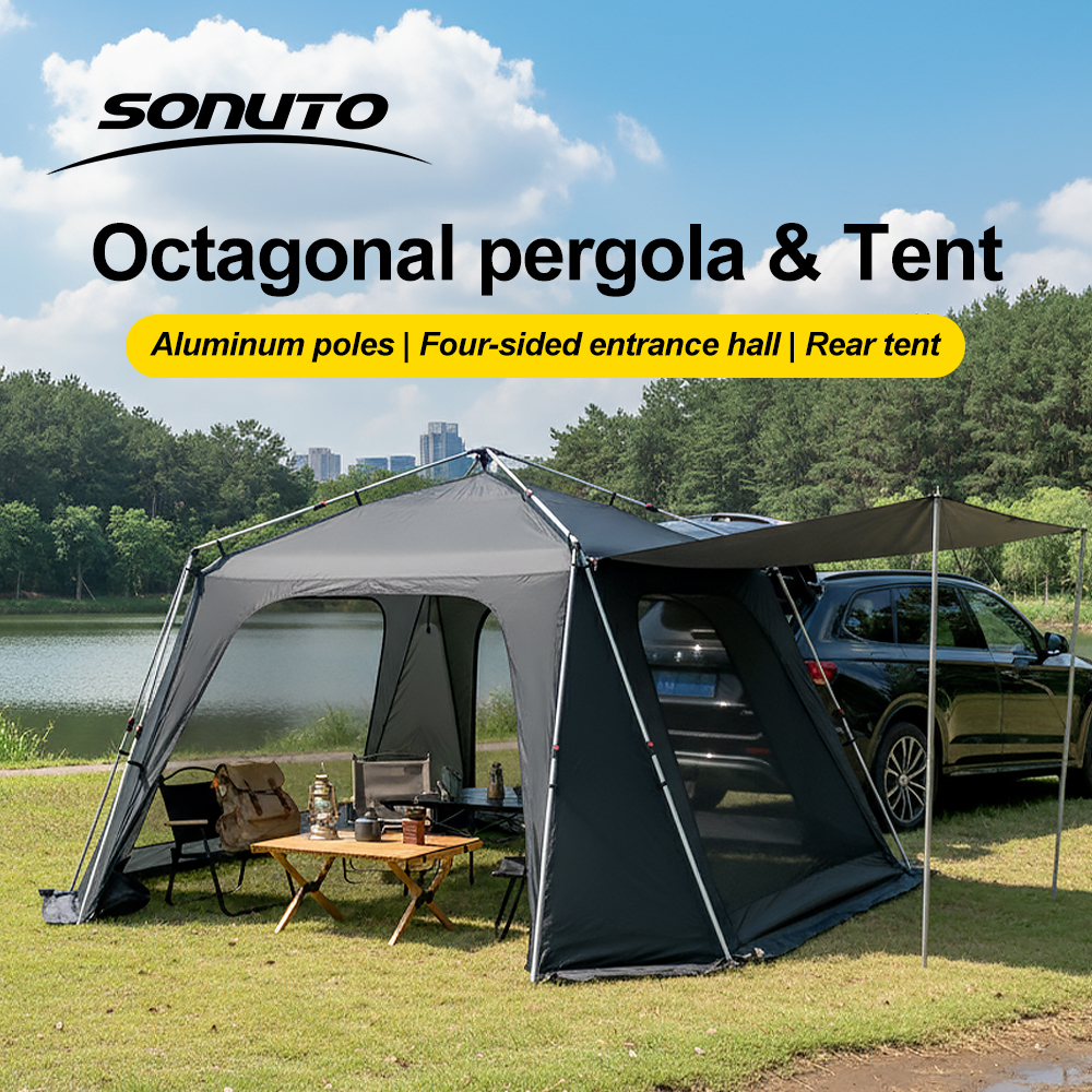 Outdoor Camping Automatic Quick Opening Tent - Sonuto Octagonal Instant Cabin Tent Large