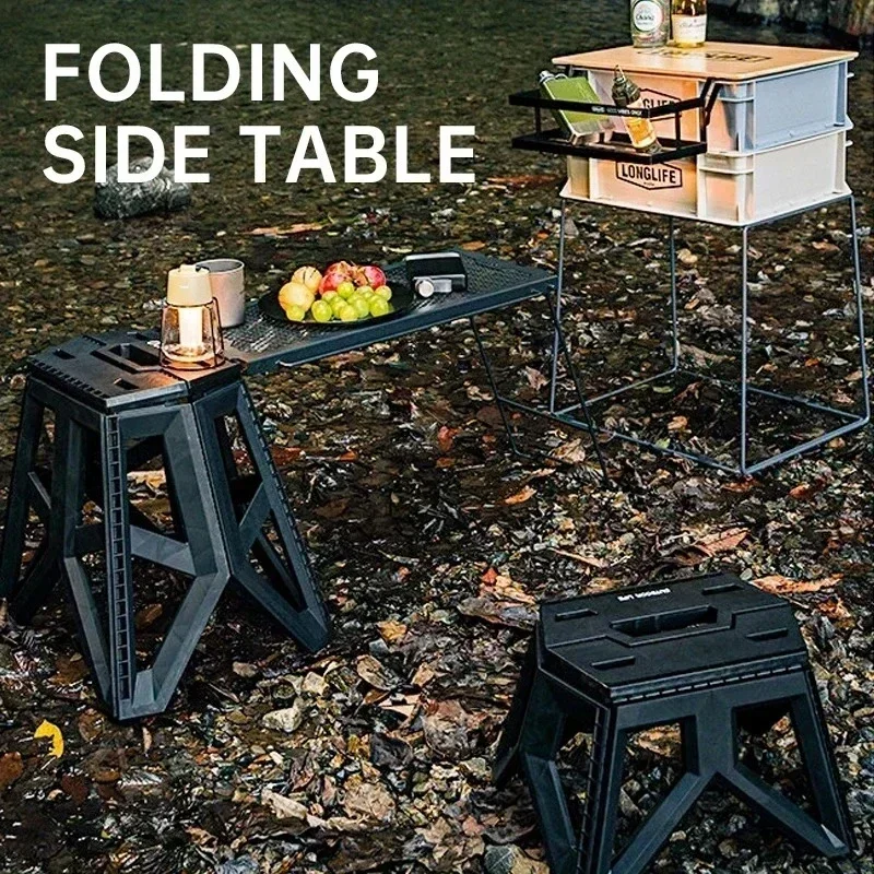 Outdoor Camping Table With Storage - Outdoor Multifunctional Folding Table and Stool