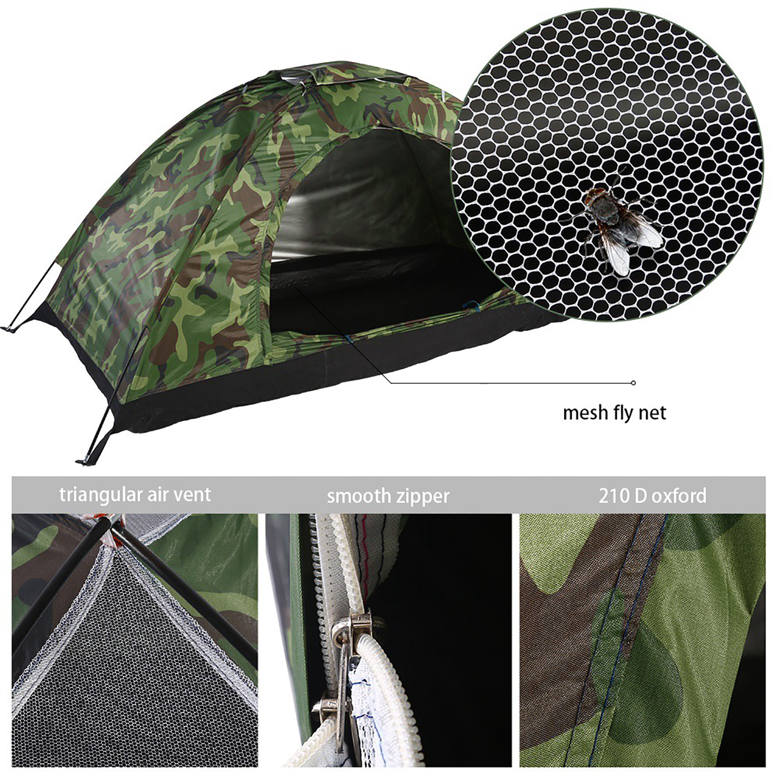 Outdoor Camping Automatic Quick Opening Tent - Camouflage Tent One Person Tent Outdoor