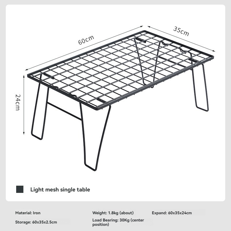 Outdoor Camping Table With Storage - CAMPINGMOON T-235 Iron Storage Table Outdoor