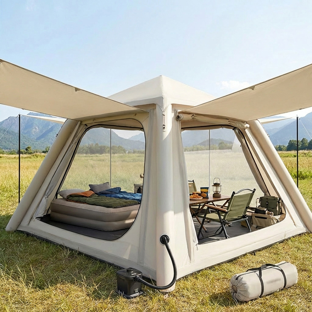 Outdoor Camping Automatic Quick Opening Tent - Portable Inflatable Tent Foldable Outdoor Camping