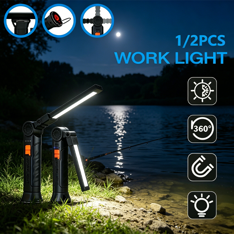Camping Lantern - COB LED Folding Flashlight Portable Magnetic