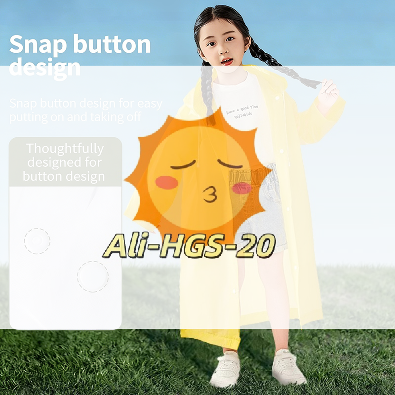 Outdoor Camping Kids Activities - Disposable Long Kids Raincoat EVA One