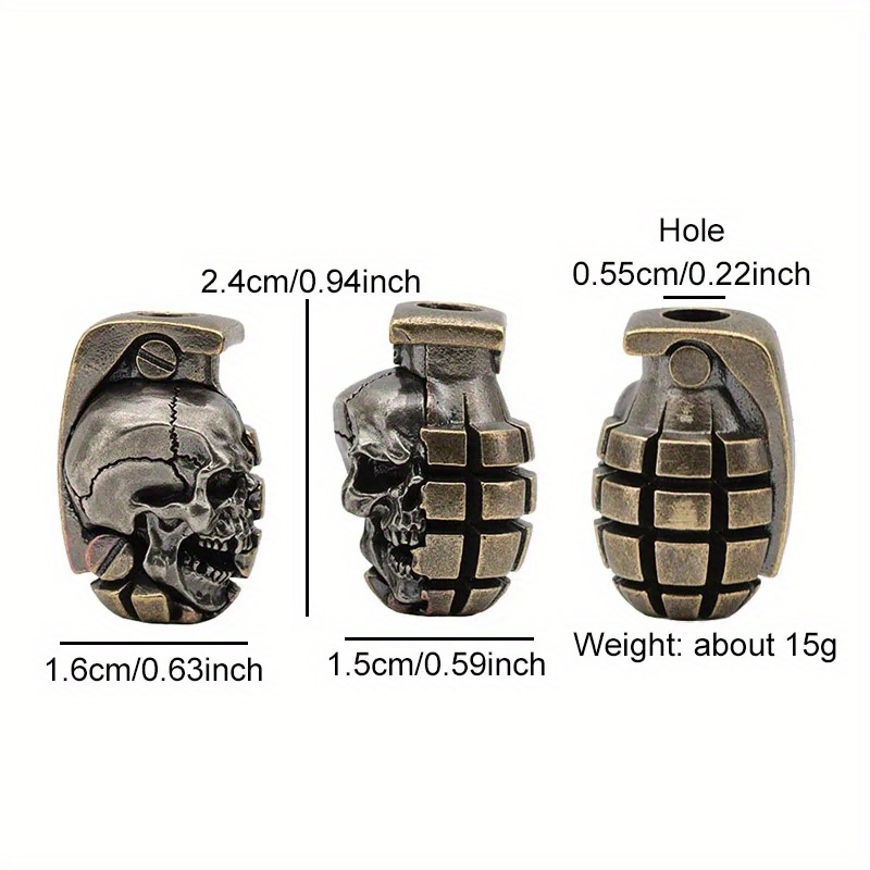 Dual Color Skull Grenade Brass - Paracord Bracelet 리뷰 및 가격