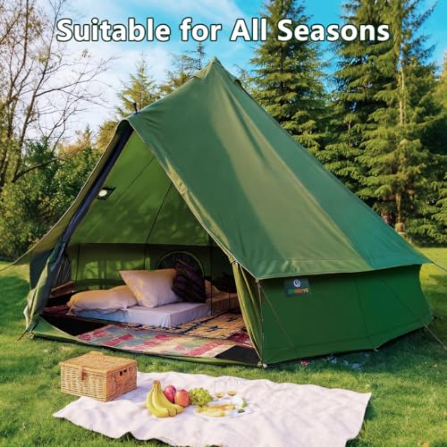 Canvas Bell Yurt Tent with Sto - Outdoor Camping And Glamping 리뷰 및 가격
