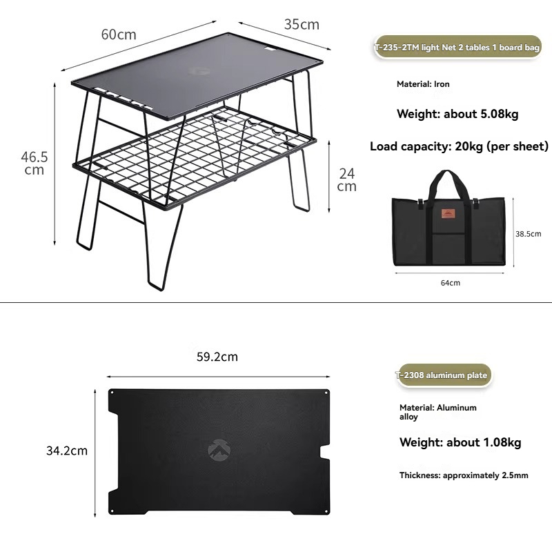 CAMPINGMOON T-235-2T Portable  - Outdoor Camping Table With Storage 리뷰 및 가격