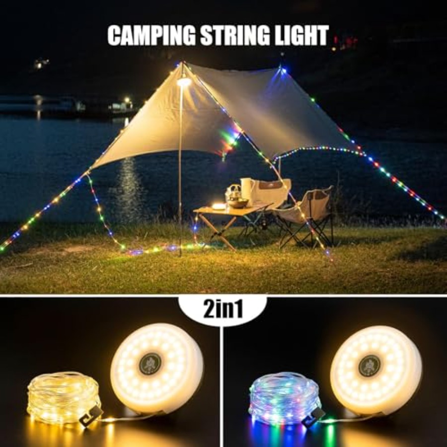 2-Pack Camping String Lights,  - Outdoor Camping Lights String 리뷰 및 가격