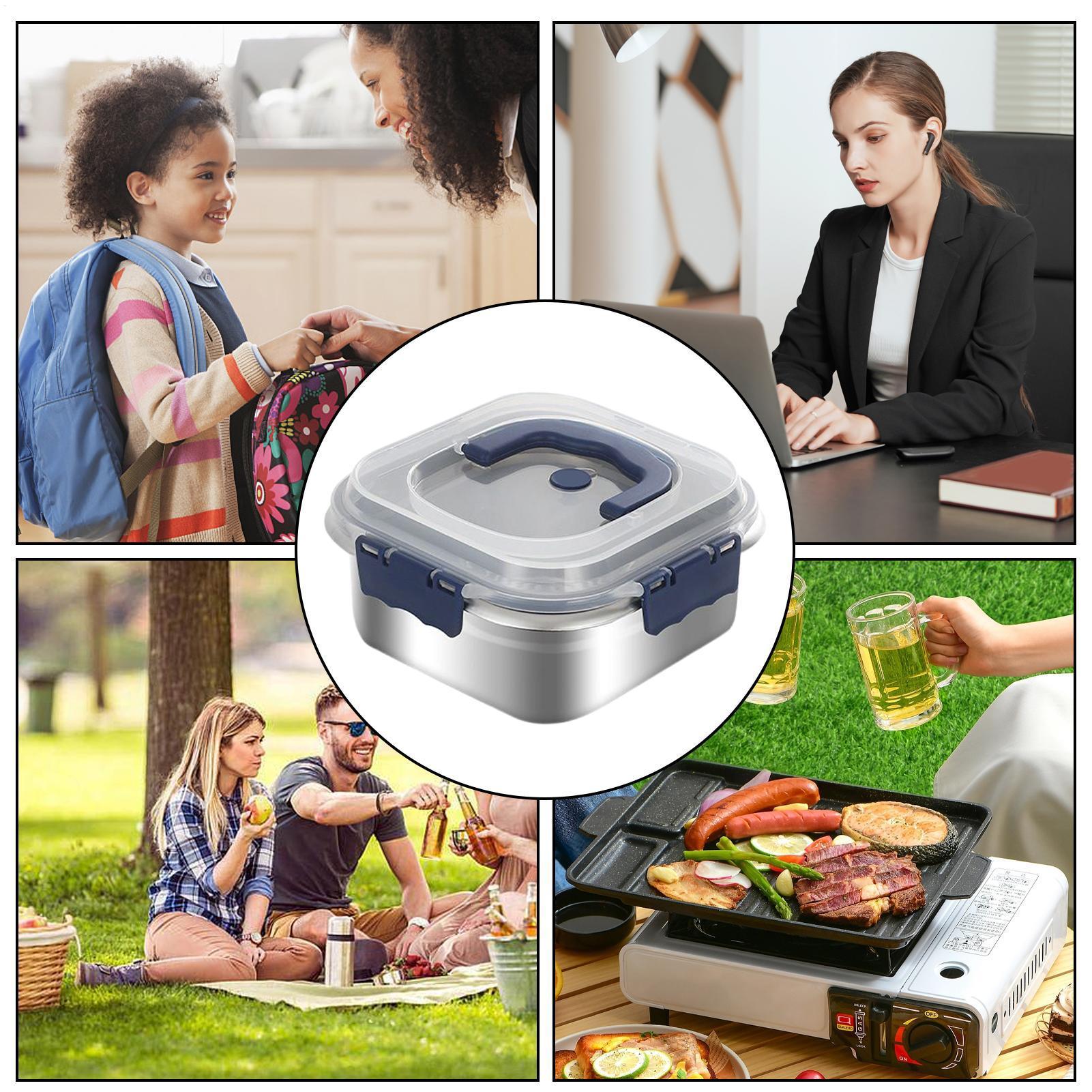 Stainless Lunch Box Stainless  - Outdoor Camping Food 리뷰 및 가격