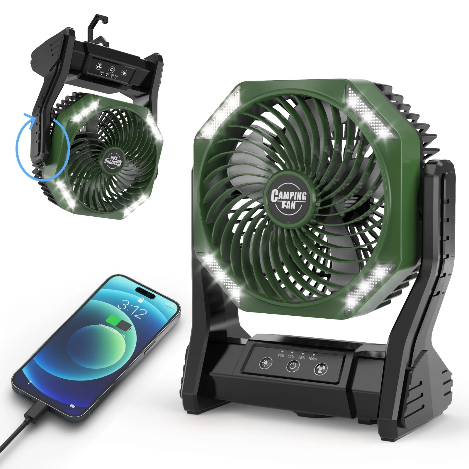 DDHOME 20000mAh Camping Fan wi - Outdoor Camping Fans 리뷰 및 가격