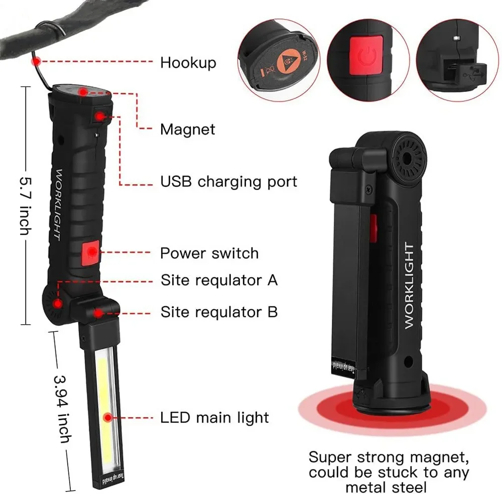 Portable COB LED Flashlight US - Camping Lantern 리뷰 및 가격