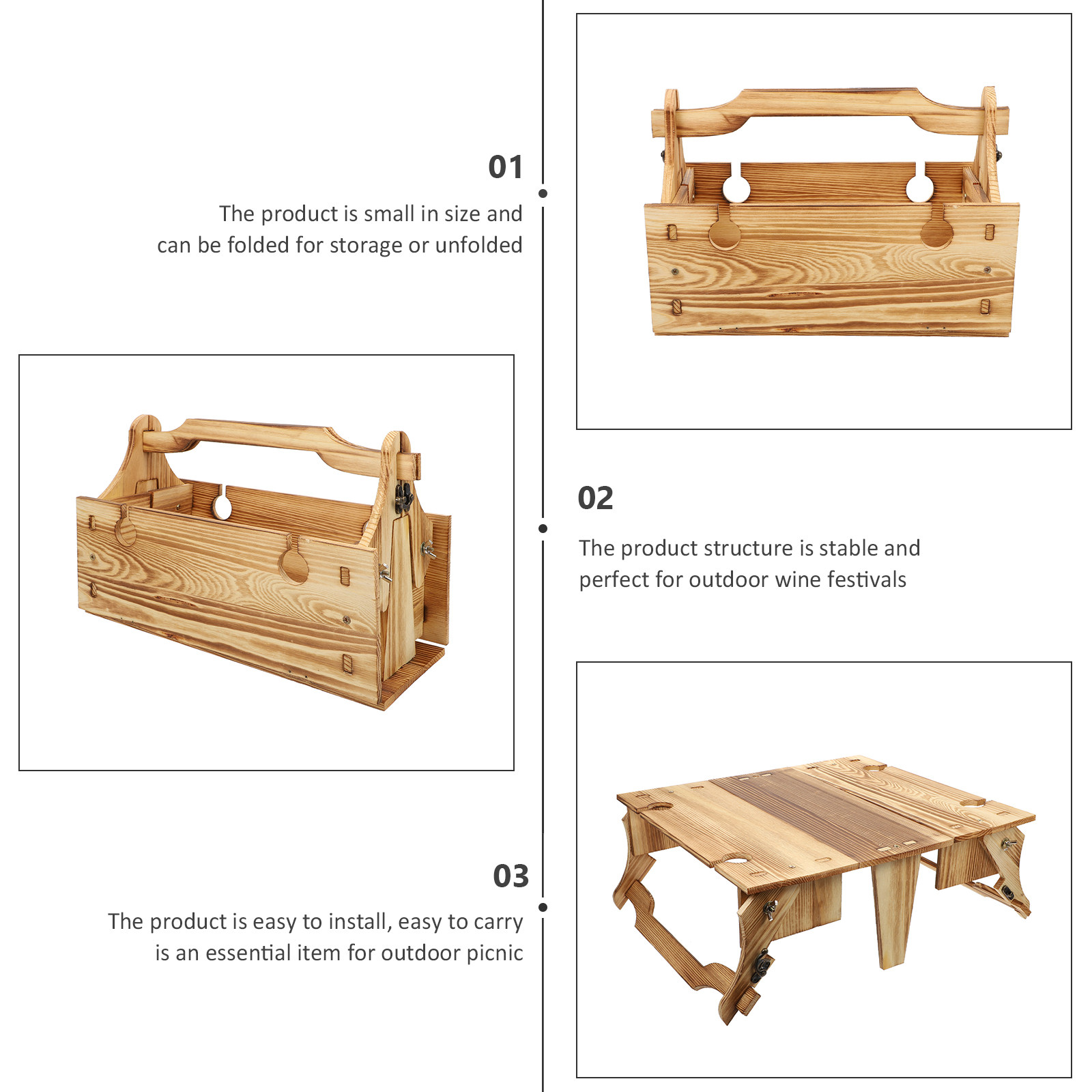Folding Picnic Basket Table 2- - Outdoor Camping Table With Storage 리뷰 및 가격