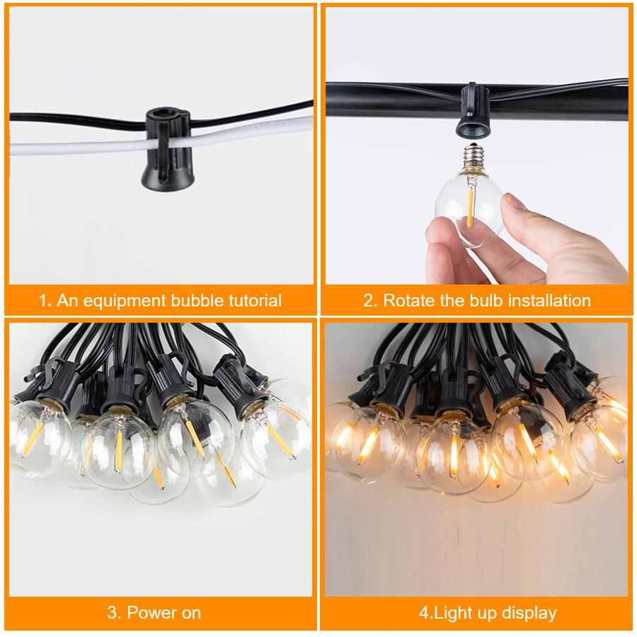 G40 LED Outdoor String Ball Li - Outdoor Camping Lights String 리뷰 및 가격