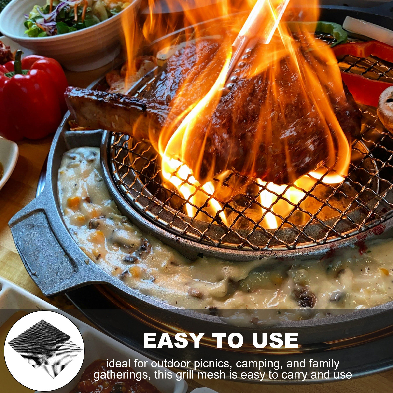 5Pcs Bbq Grill Mesh Mats Non S - Outdoor Gas Stove 리뷰 및 가격