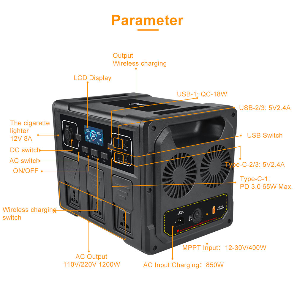 1200W Portable Solar Generator - Portable Power Station 리뷰 및 가격