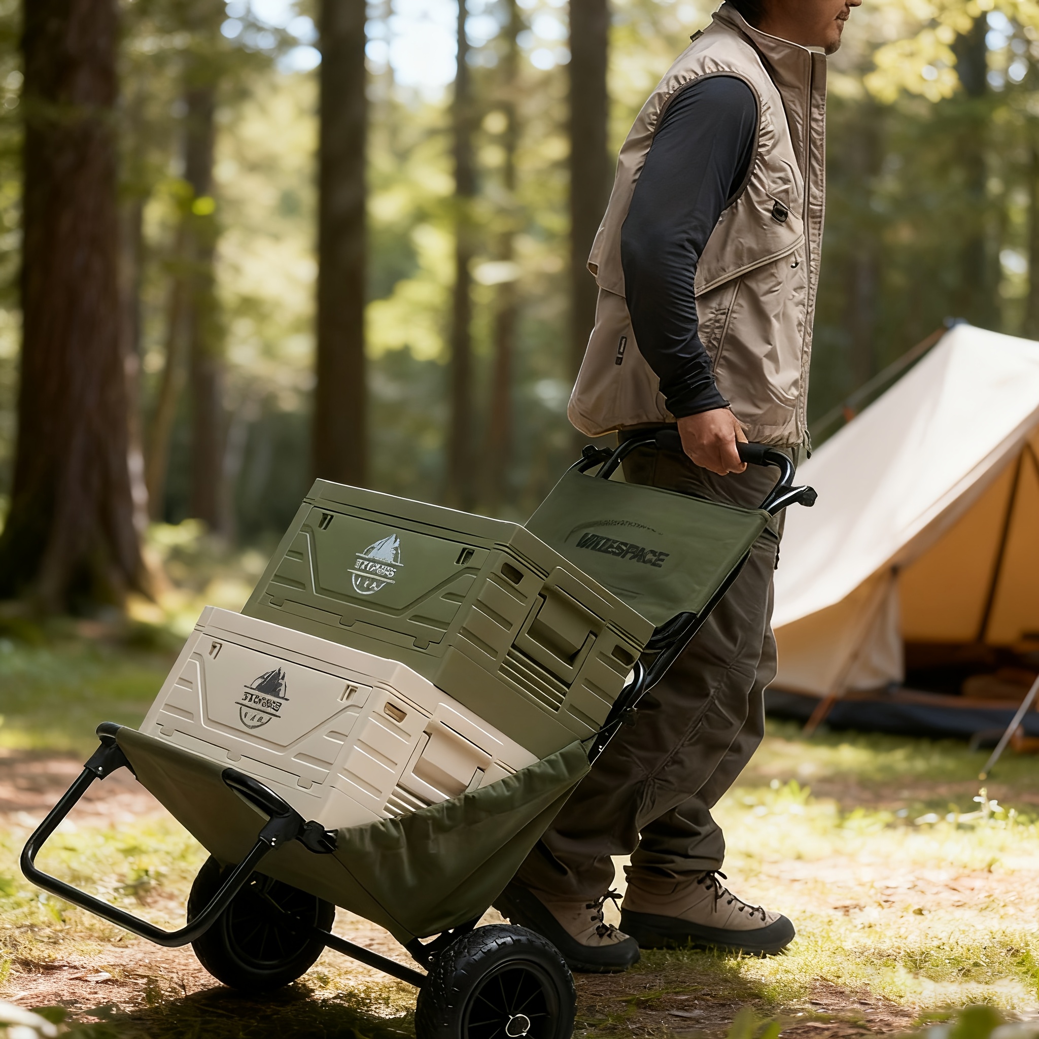Camping Storage Box with Foldi - Outdoor Camping Table With Storage 리뷰 및 가격