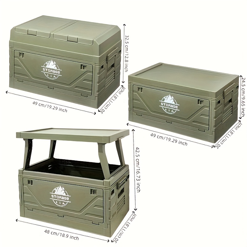 Camping Storage Box with Foldi - Outdoor Camping Table With Storage 리뷰 및 가격