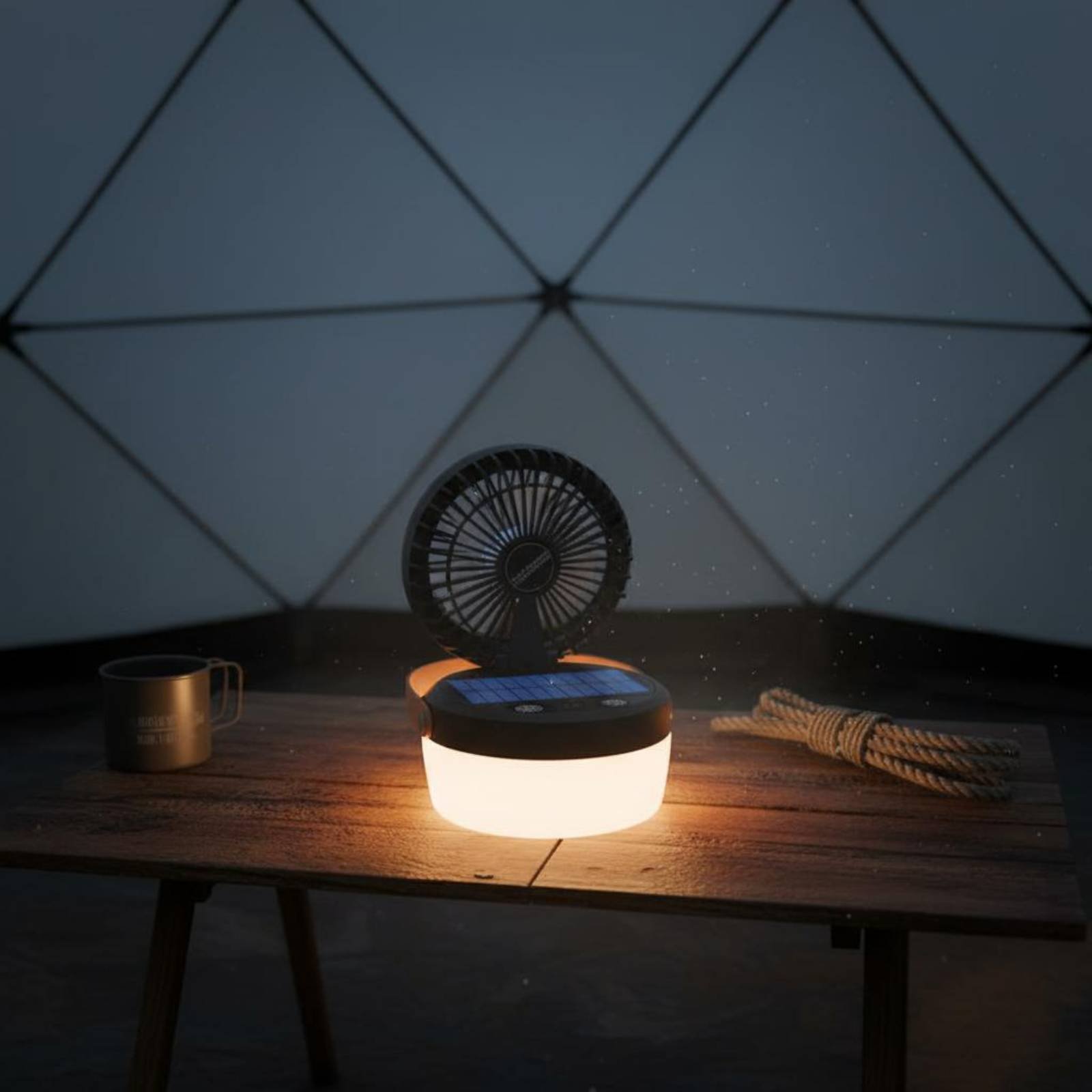 Solar Camping Fan Lantern Fold - Outdoor Camping Fans 리뷰 및 가격