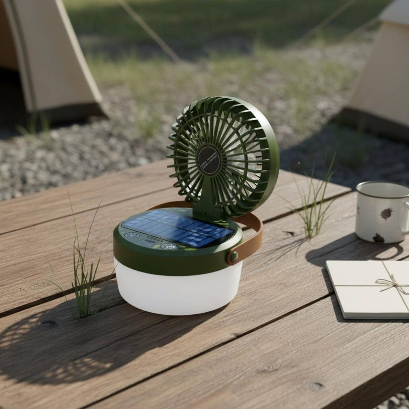 Solar Camping Fan Lantern Fold - Outdoor Camping Fans 리뷰 및 가격