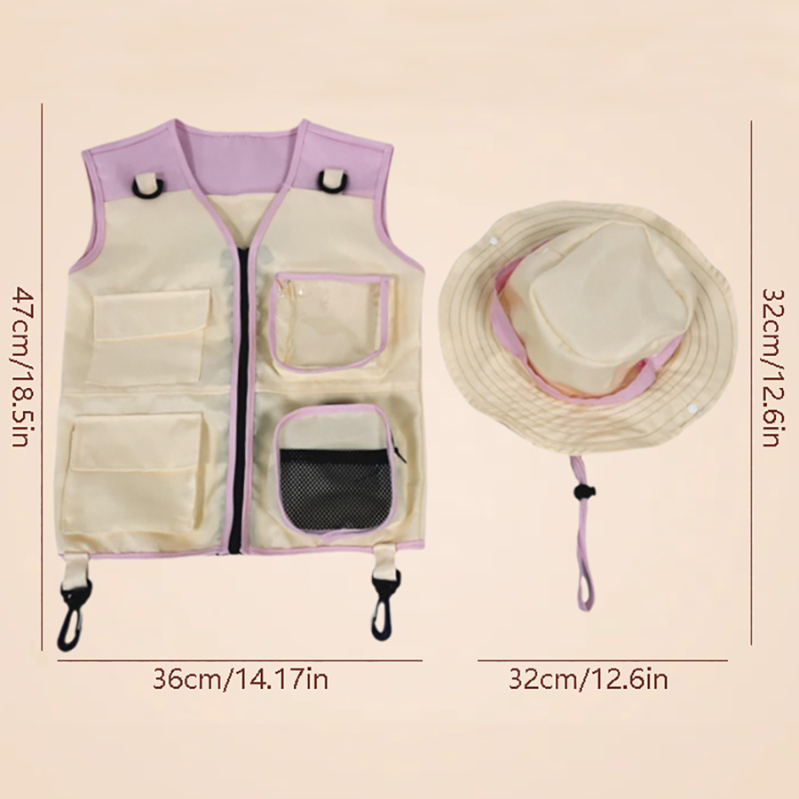Children Explorer Vest Hat Sui - Outdoor Camping Kids Activities 리뷰 및 가격