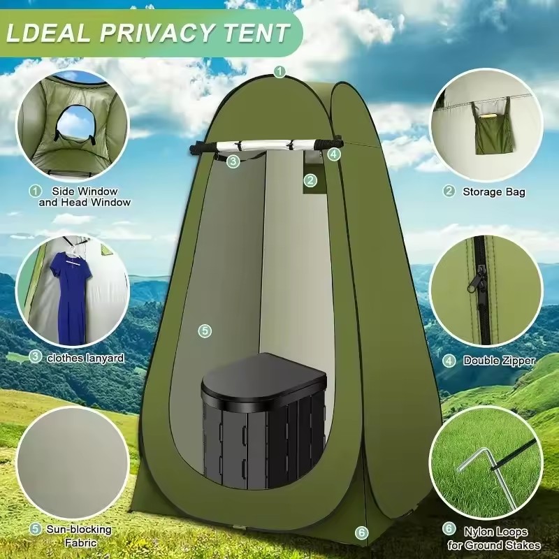 ‌Portable Pop-Up Toilet Tent P - Outdoor Camping Automatic Quick Opening Tent 리뷰 및 가격