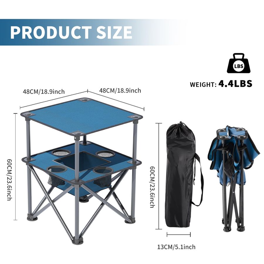 Folding Camping Table, Portabl - Outdoor Camping Food 리뷰 및 가격