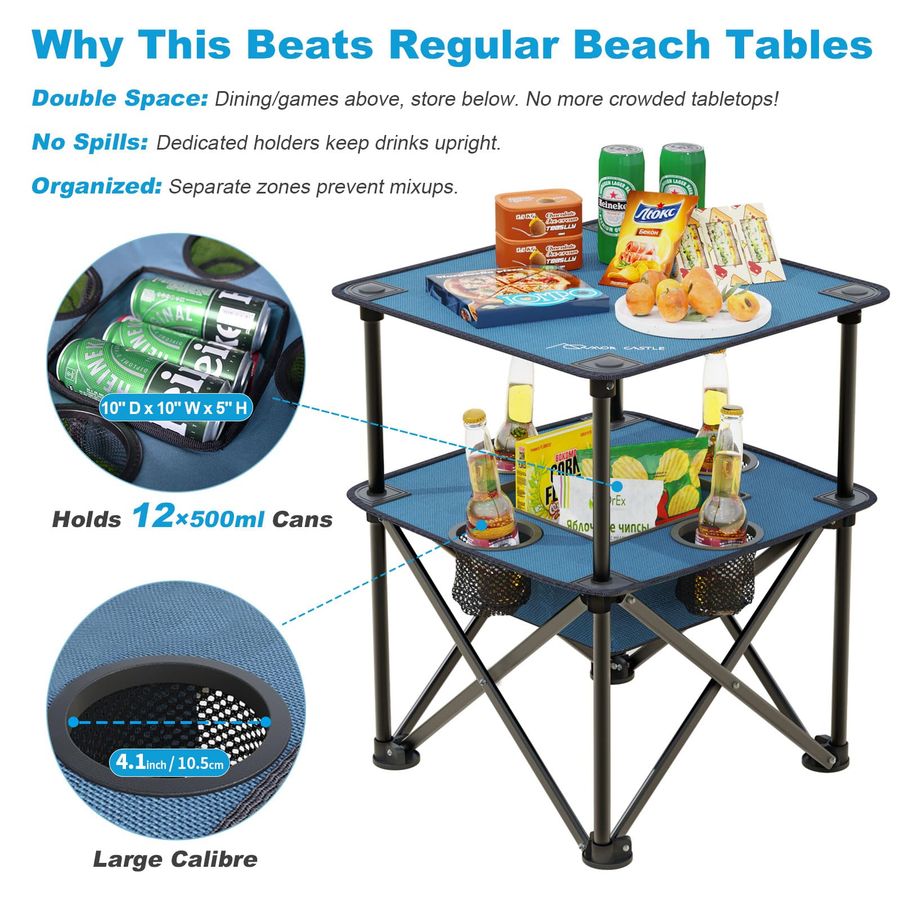 Folding Camping Table, Portabl - Outdoor Camping Food 리뷰 및 가격