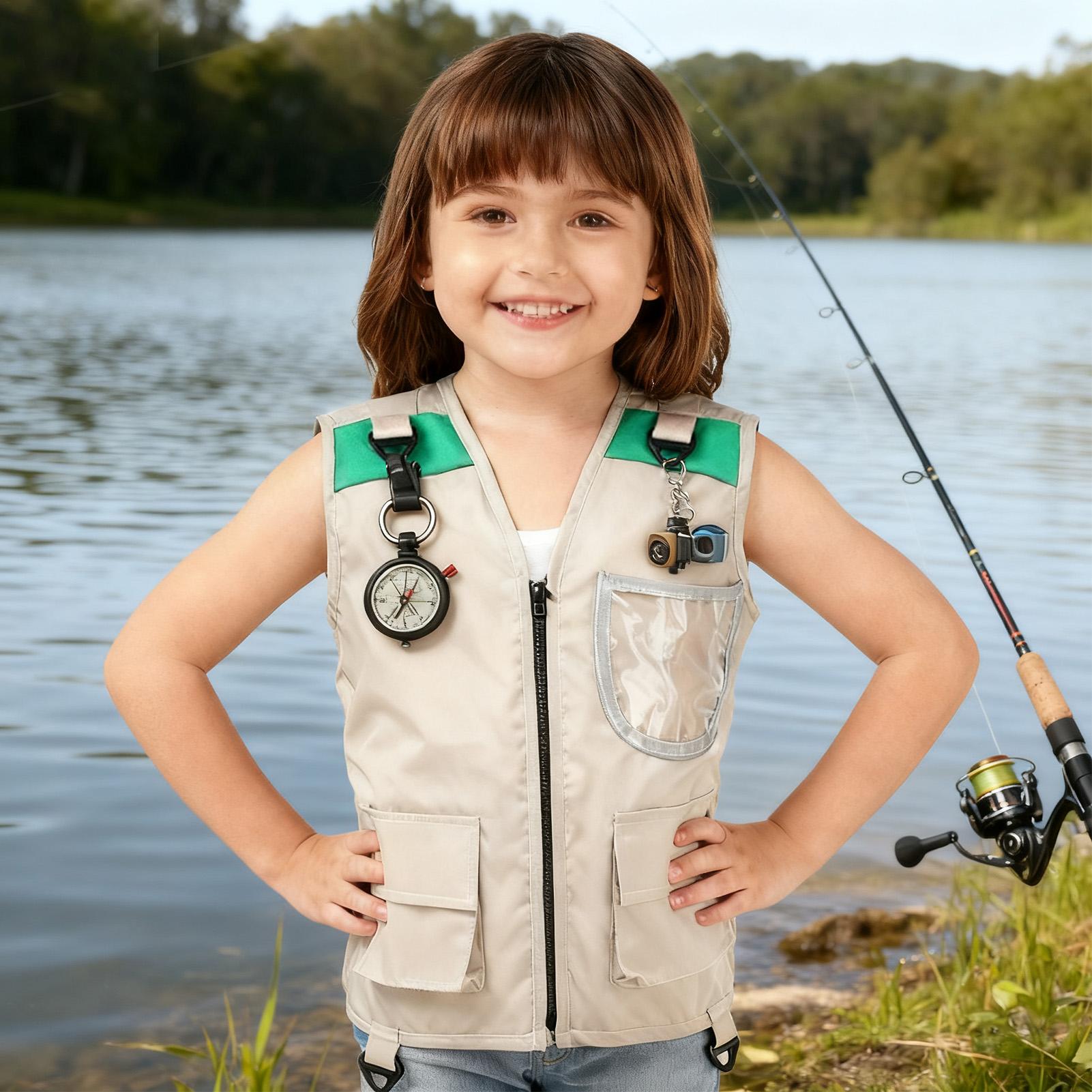 Kids Cargo Vest Sleeveless Cos - Outdoor Camping Kids Activities 리뷰 및 가격