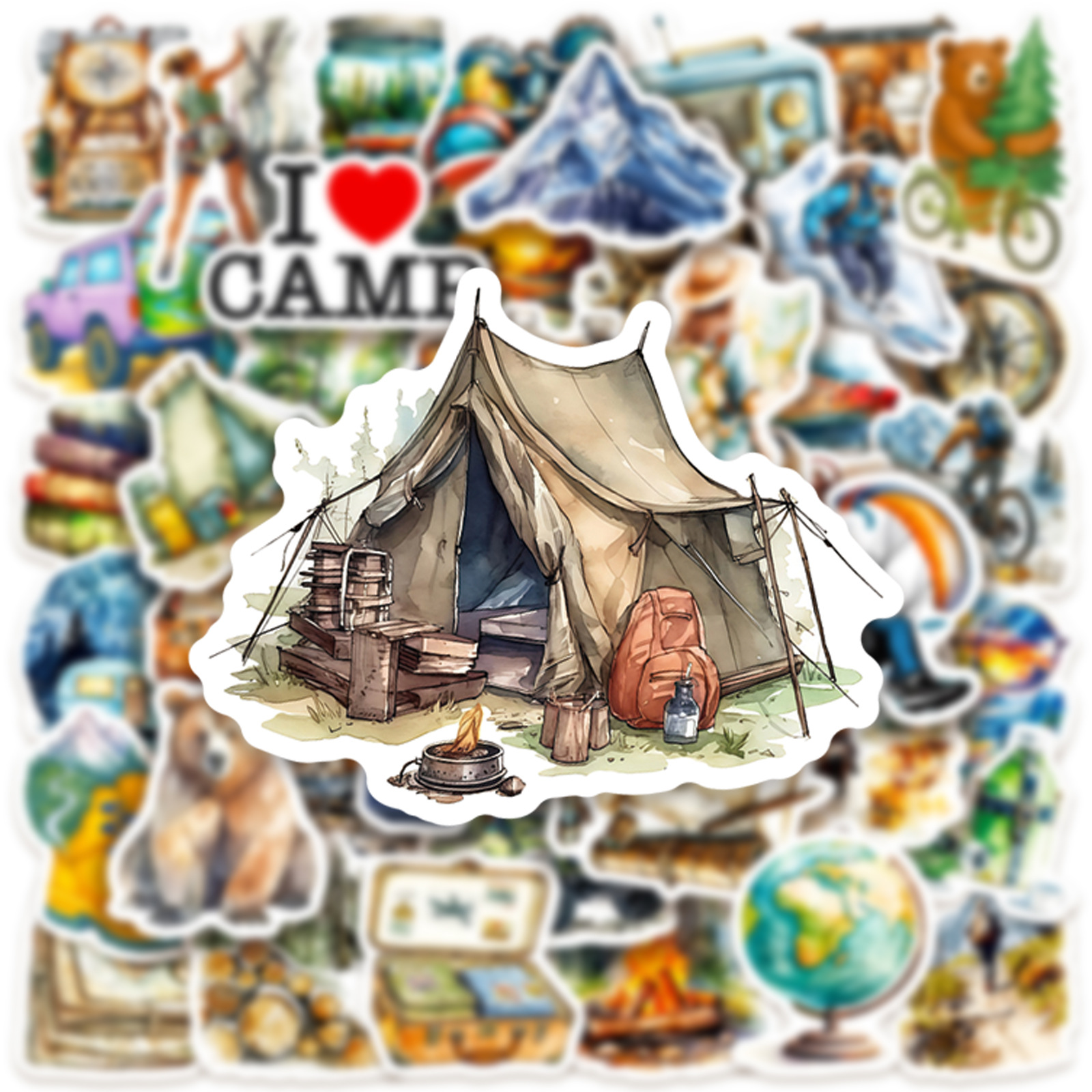 10/50PCS Travel Cartoon Sticke - Outdoor Camping Kids Activities 리뷰 및 가격