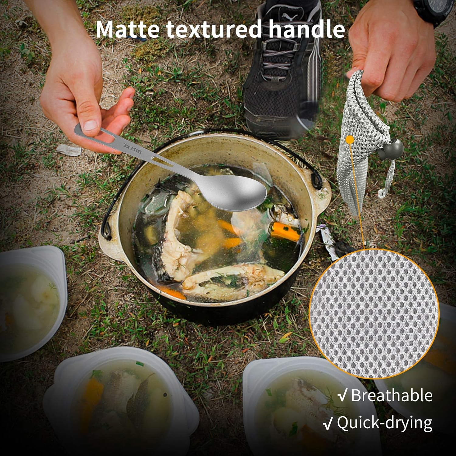 Titanium Camping Cutlery Set w - Outdoor Camping Knife 리뷰 및 가격