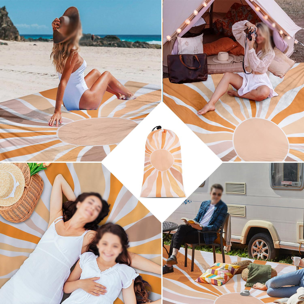 Waterproof Striped Beach Mat f - Outdoor Camping Activities For Adults 리뷰 및 가격