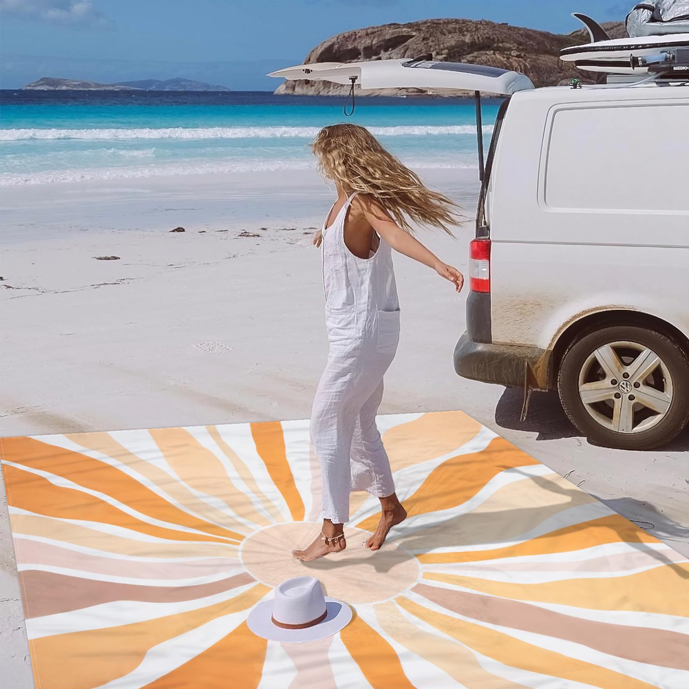 Waterproof Striped Beach Mat f - Outdoor Camping Activities For Adults 리뷰 및 가격